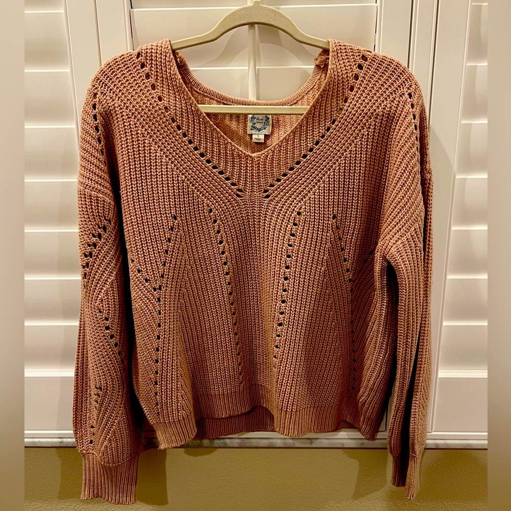Francesca’s Blue Rain Oversized Pullover Sweater